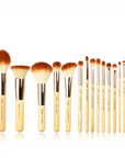 Mature Peeled Bamboo Eyes Face Makeup Brush Set