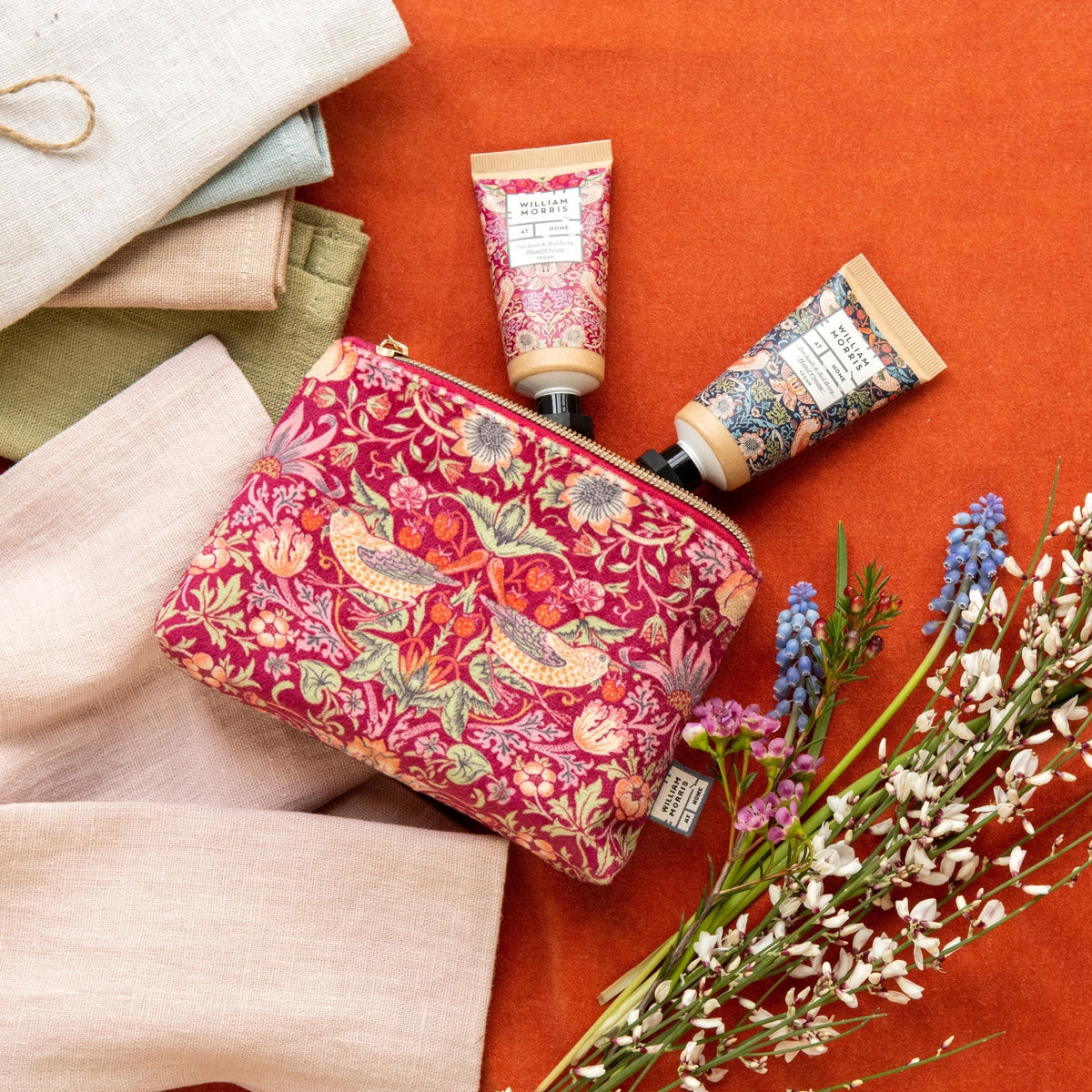 Wmah Strawberry Thief Red Berry  Patchouli-Hand Care Bag