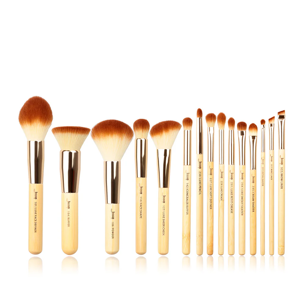 Mature Peeled Bamboo Eyes Face Makeup Brush Set