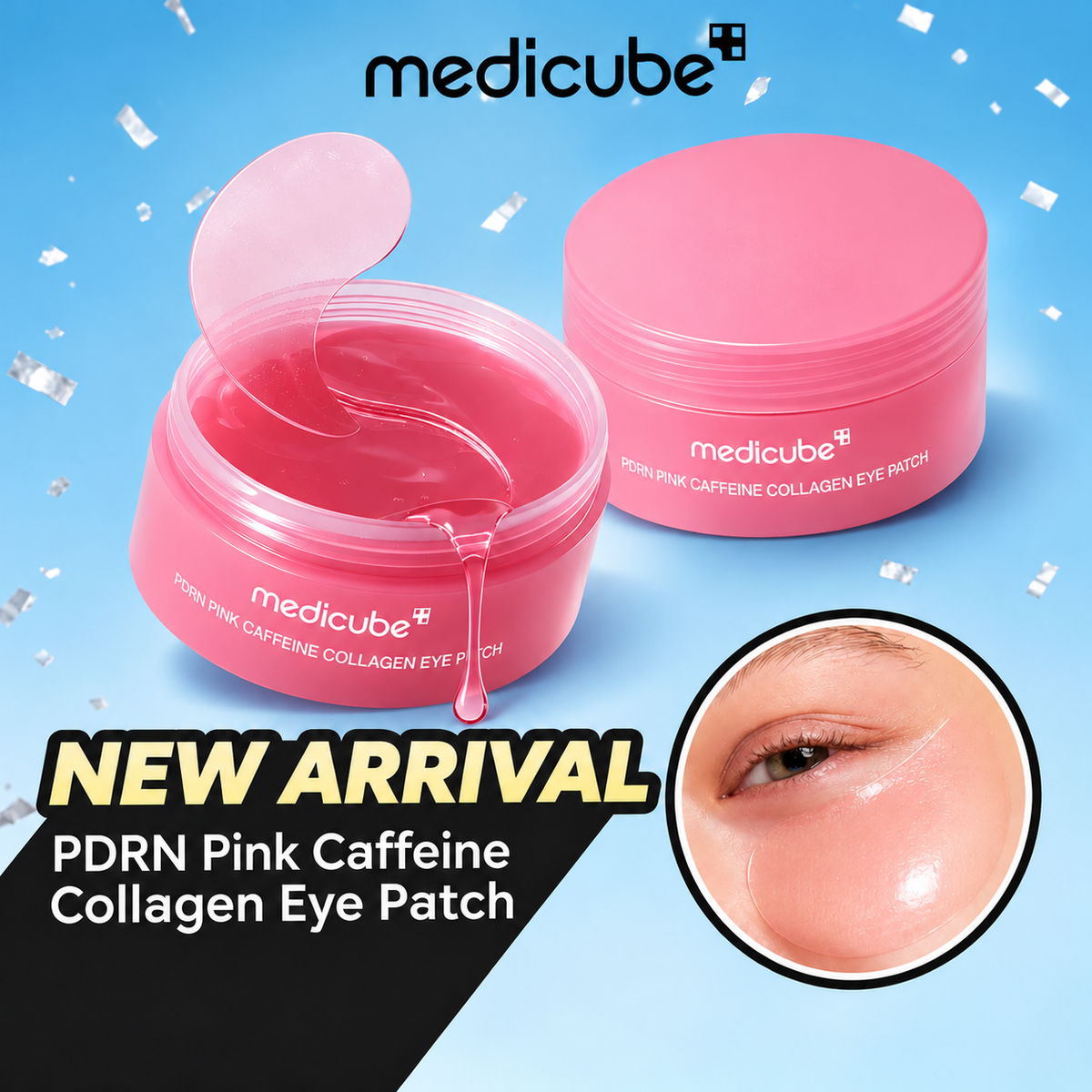 Pdrn Pink Caffeine Collagen Eye Patch 60pcs