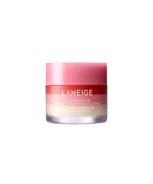 Laneige lip sleeping mask jar on a white background