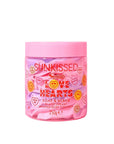 X Love Hearts Soap and Scrub Whipped Body Cleanser Blackcurrant