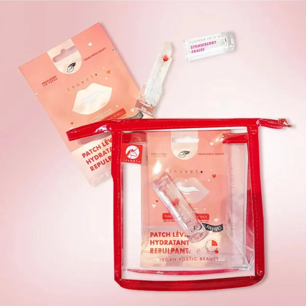 Inuwet Berry Red Wallet Lip Routine